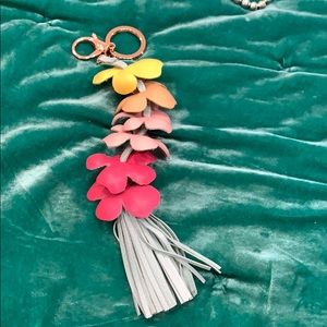 Multi color Anthropologie floral keychain